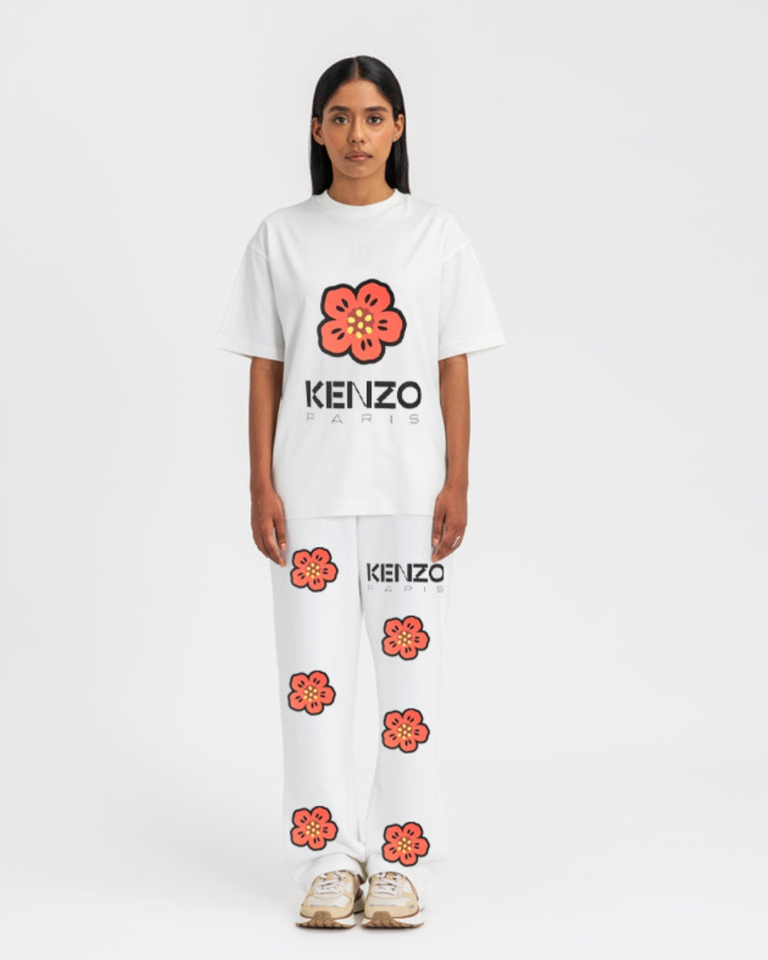 Women Kenzo Paris Oversized Cord Set - White and White