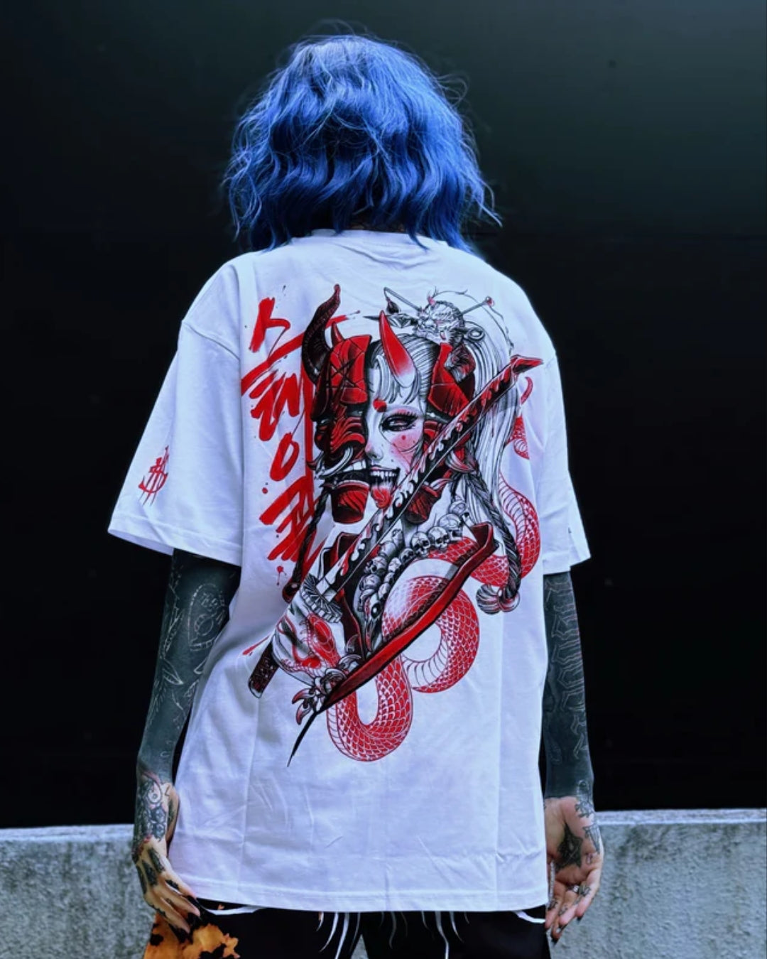 Spirit Head Unisex Exclusive Oversized Tee - White