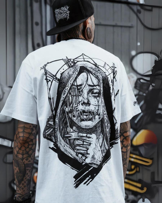 Demon Unisex Exclusive Oversized Tee - White