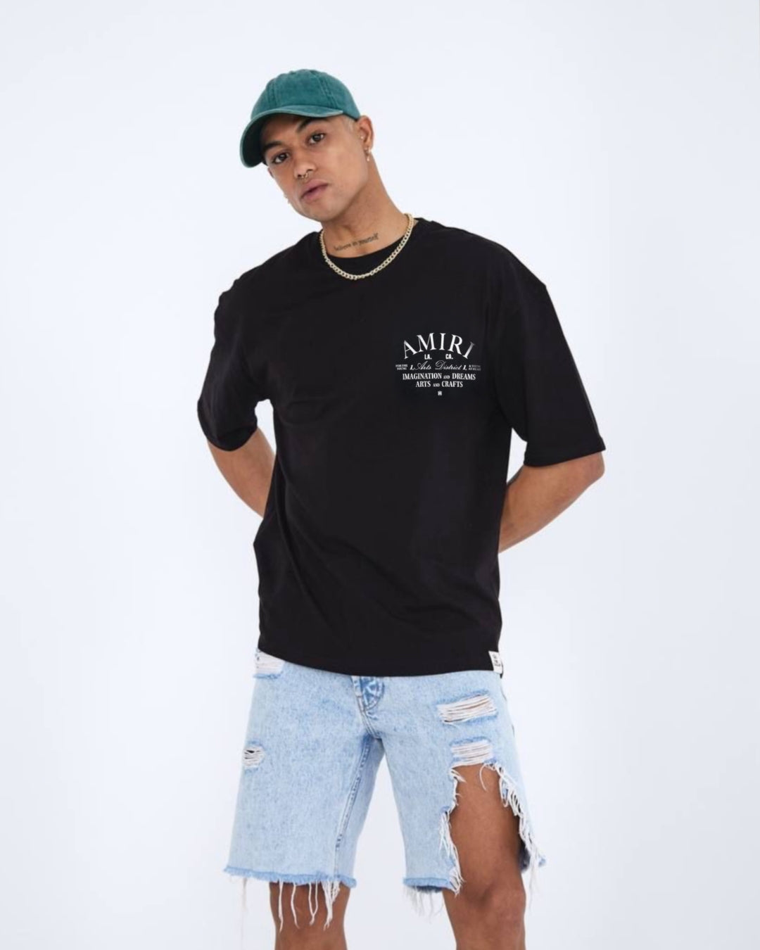 AMIRI Logo Cotton T-shirt - Black