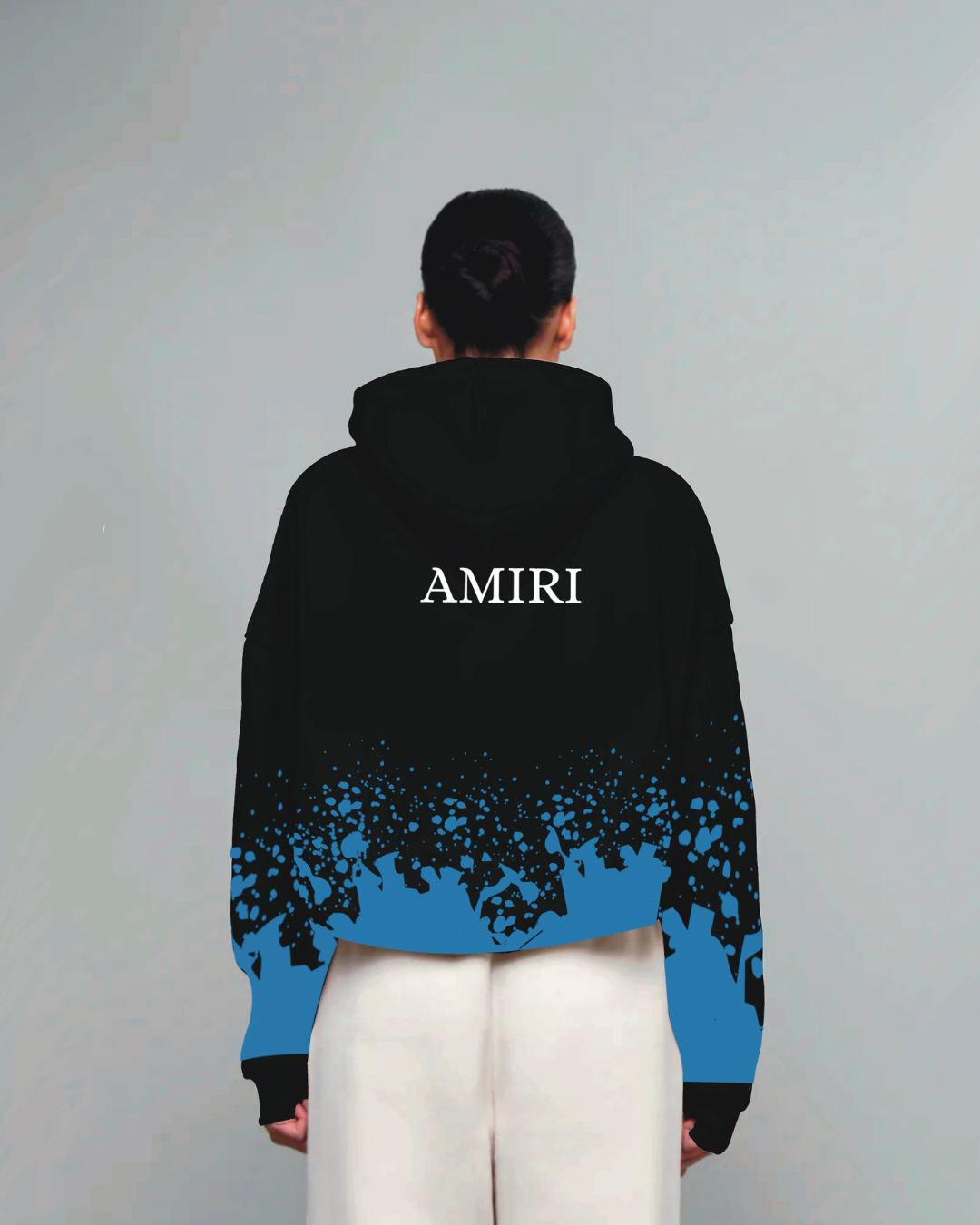 Women Black Oversized Hoodie - Amiri