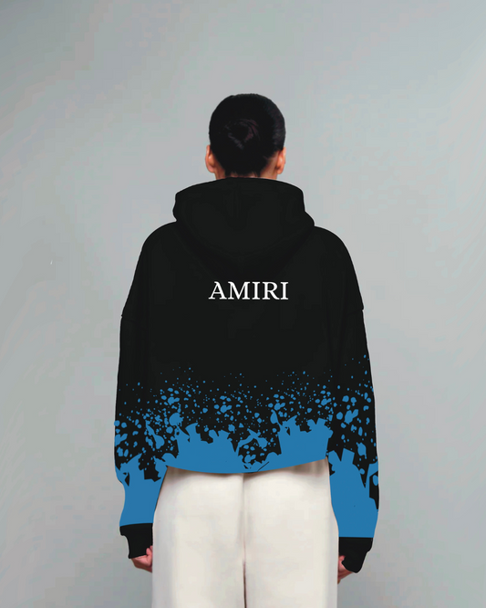 Women Black Oversized Hoodie - Amiri