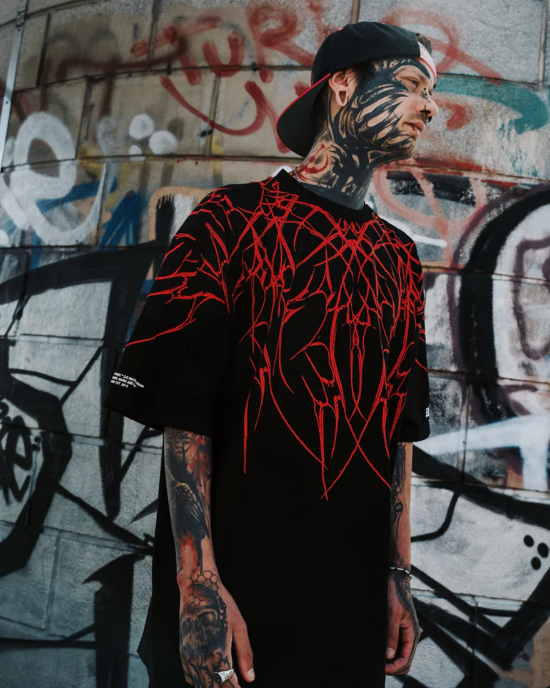 Spidey Blood Unisex Exclusive Oversized Tee - Black