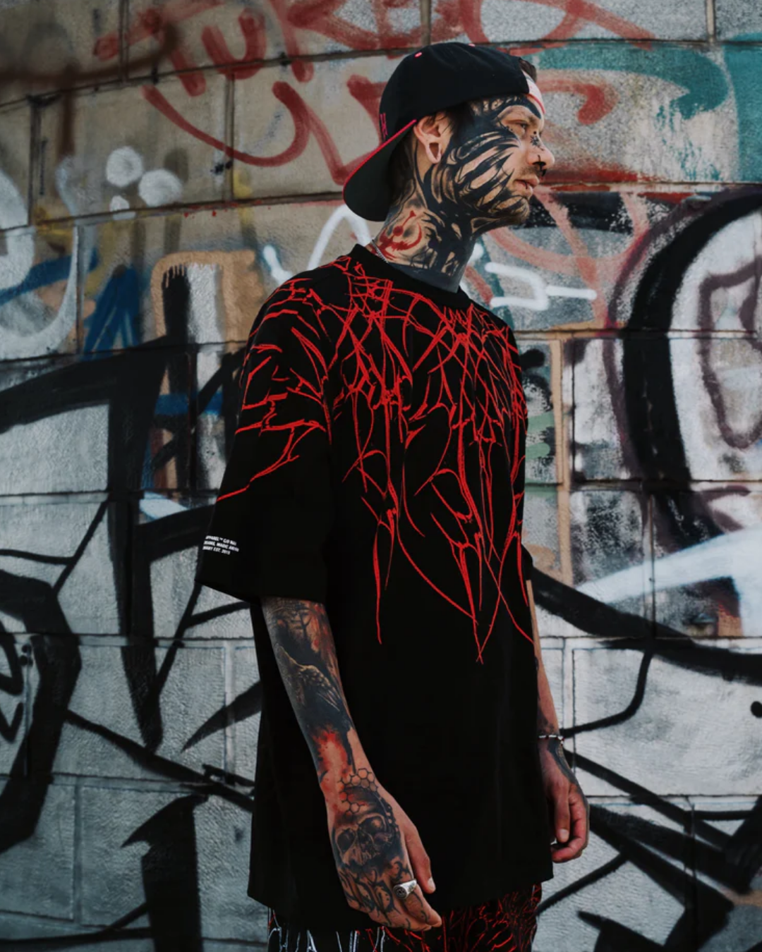 Spidey Blood Unisex Exclusive Oversized Tee - Black