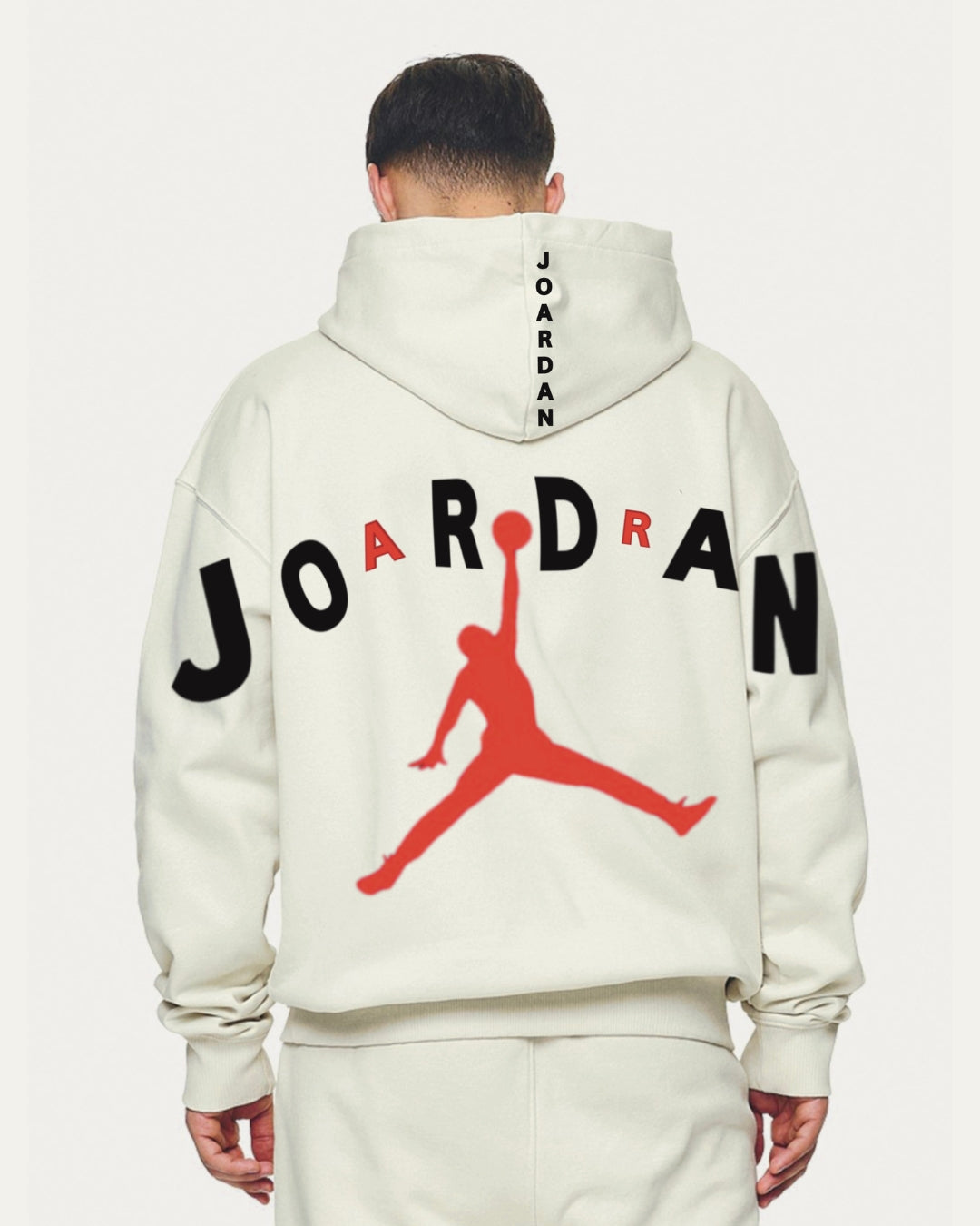 Women White Oversized Hoodie - Basketball