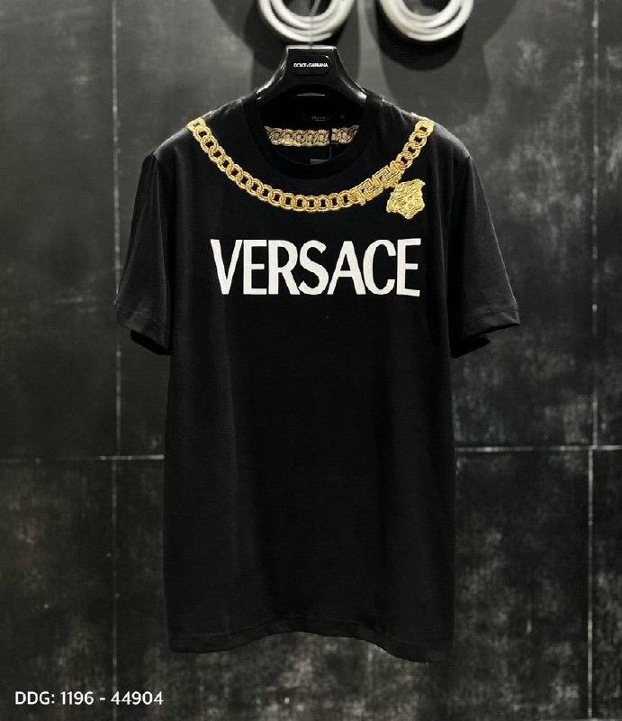 Versace Core Print Cotton T-shirt - Black